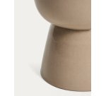 DE_Table auxiliaire d’extérieur Mesquida en céramique avec finition écrue dépolie Ø 36 cm