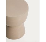 DE_Table auxiliaire d’extérieur Mesquida en céramique avec finition écrue dépolie Ø 36 cm