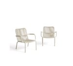 DE_Fauteuil empilable Salis en aluminium écru et corde synthétique écrue