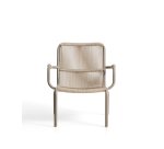 DE_Fauteuil empilable Salis en aluminium taupe et corde synthétique beige