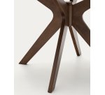 Table Ronde Naanim en placage de noyer Ø 100 cm