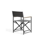 Tisno outdoor folding chair in graphite aluminium and grey texteline
