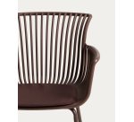 DE_Chaise d’extérieur Surpika avec pieds en acier marron