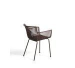 DE_Chaise d’extérieur Surpika avec pieds en acier marron