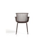 DE_Chaise d’extérieur Surpika avec pieds en acier marron