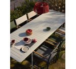 Brela extendable table in natural aluminium 205(287) x 100 cm