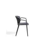 Chaise empilable d’extérieur Ania gris foncé