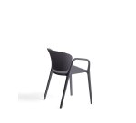 Chaise empilable d’extérieur Ania gris foncé