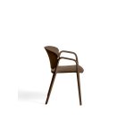 Chaise empilable d’extérieur Ania marron foncé