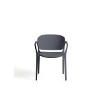 Chaise empilable d’extérieur Ania gris foncé