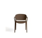 Chaise empilable d’extérieur Ania marron foncé