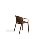 Chaise empilable d’extérieur Ania marron foncé