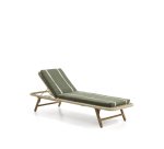 Coussin pour bain de soleil Daila avec motif Ikat 100 % PET vert 50 x 175 cm