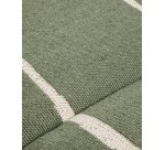 Coussin pour bain de soleil Daila avec motif Ikat 100 % PET vert 50 x 175 cm