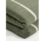Coussin pour bain de soleil Daila avec motif Ikat 100 % PET vert 50 x 175 cm