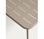 Tavolo da esterno Zivia in acciaio zincato color tortora 90 x 50 cm