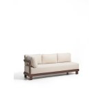 Canapé Nerano 3 places en aluminium marron 208 cm