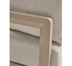 Canapé Nerano 3 places en aluminium taupe 208 cm