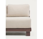 Canapé Nerano 3 places en aluminium marron 208 cm
