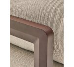 Canapé Nerano 3 places en aluminium marron 208 cm