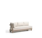 Canapé Nerano 3 places en aluminium taupe 208 cm