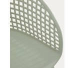 Tenaro green plastic outdoor chair with steel structure