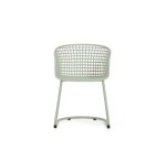Tenaro green plastic outdoor chair with steel structure
