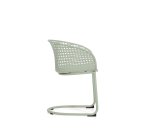 Tenaro green plastic outdoor chair with steel structure