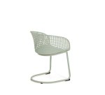 Tenaro green plastic outdoor chair with steel structure