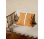 Zivia 2-seater outdoor sofa in ecru rope cord and taupe galvanised steel 178cm