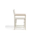 Chaise pliable d’extérieur Tisno en aluminium taupe et textilène taupe