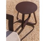 DE_Table auxiliaire d’extérieur Tamaris en aluminium marron Ø 48 cm