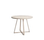 Tella round table in taupe galvanised steel with beige tiles Ø120cm