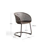DE_Chaise d’extérieur Tenaro en plastique avec structure en acier marron