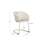 DE_Chaise d’extérieur Tenaro en plastique avec structure en acier beige