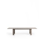 Table extensible Livorno en aluminium taupe 233(350) x 100 cm