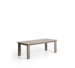 Table extensible Livorno en aluminium taupe 233(350) x 100 cm