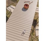 Izola extendable outdoor table in aluminium with taupe finish 220 (280) x 100 cm
