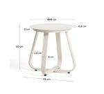 DE_Table auxiliaire d’extérieur Tamaris en aluminium écrue Ø 48 cm