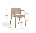 Ania stackable outdoor chair in beige