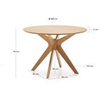 Table Ronde Naanim en placage de chêne Ø 100 cm