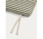Coussin pour bain de soleil Dirome 100 % PET rayures vertes 50 x 175 cm