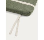 Coussin pour bain de soleil Daila avec motif Ikat 100 % PET vert 50 x 175 cm