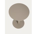 DE_Table auxiliaire Asinara en aluminium taupe Ø 40 cm