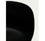 Tabouret Altea noir avec pieds en acier finition noire 65 cm