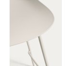 Tabouret Altea beige avec pieds en acier finition beige 65 cm