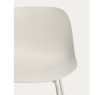 Tabouret Altea beige avec pieds en acier finition beige 65 cm