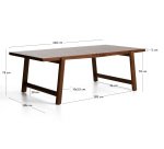 Tavolo da esterni Itani in legno massiccio di acacia 240 x 100 cm FSC 100%