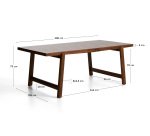 Tavolo da esterni Itani in legno massiccio di acacia 200 x 100 cm FSC 100%