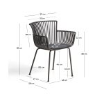 DE_Chaise d’extérieur Surpika avec pieds en acier graphite
